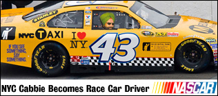 NASCAR racing - New York City Taxi Cab